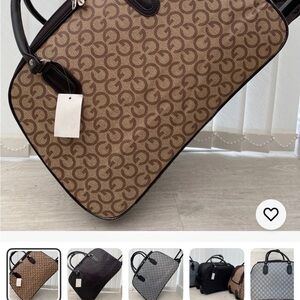 G’s duffel Elegant Tan and Black Travel Bag